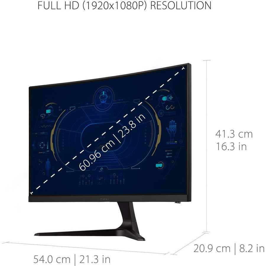 ViewSonic VX2418C 24 Inch 1080p 1ms 180Hz Curved Gaming Monitor with FreeSync Premium, Eye Care, HDMI and DisplayPort VX2418C