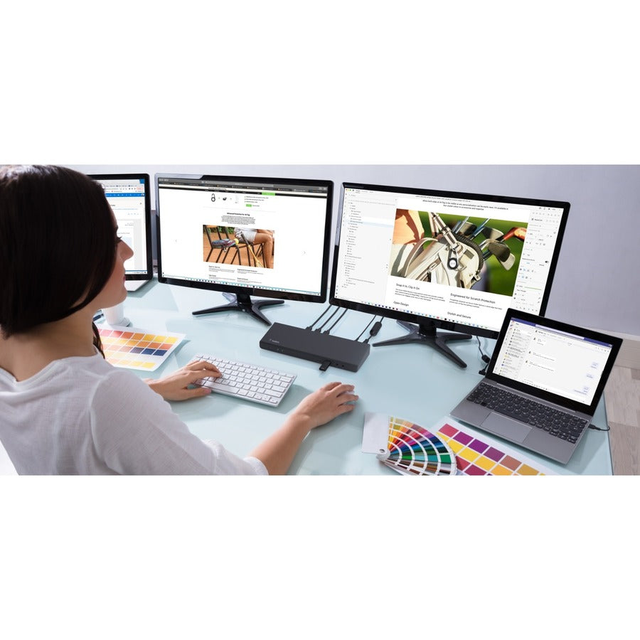 Belkin Universal USB-C Triple Display Dock-laptop docking station HDMI DisplayPort INC007TTBK
