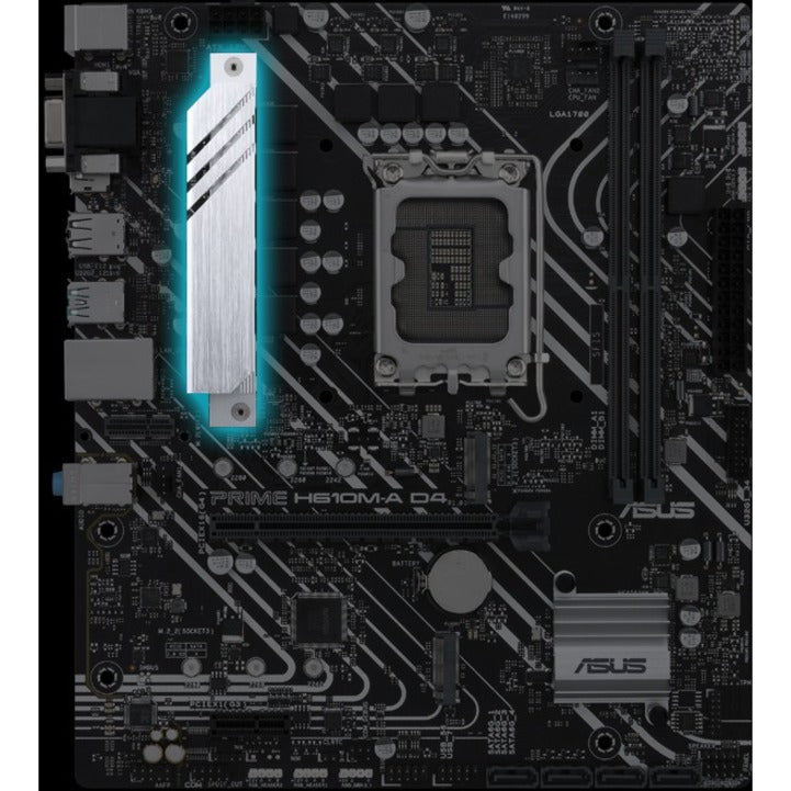 Asus Prime H610M-A D4-CSM Desktop Motherboard - Intel H610 Chipset - Socket LGA-1700 - Micro ATX PRIME H610M-A D4-CSM
