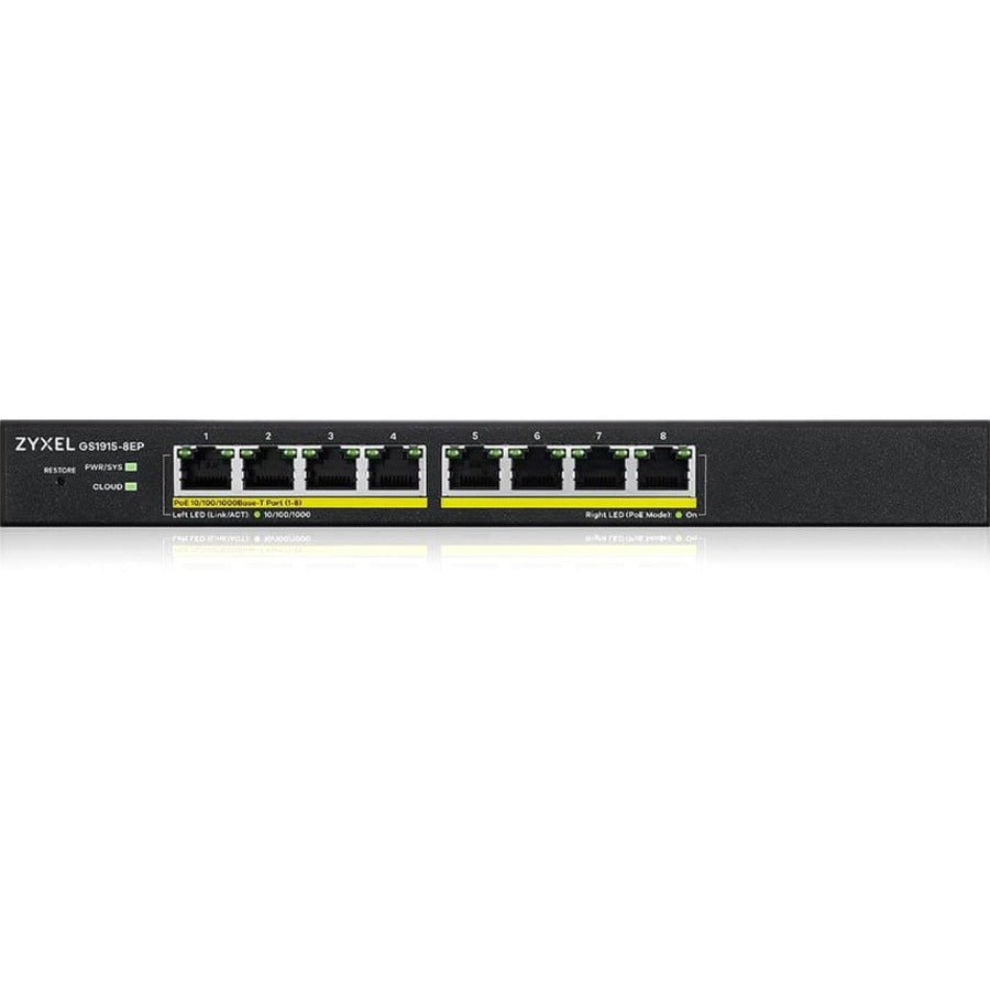 ZYXEL 8-port GbE Smart Managed PoE Switch GS1915-8EP