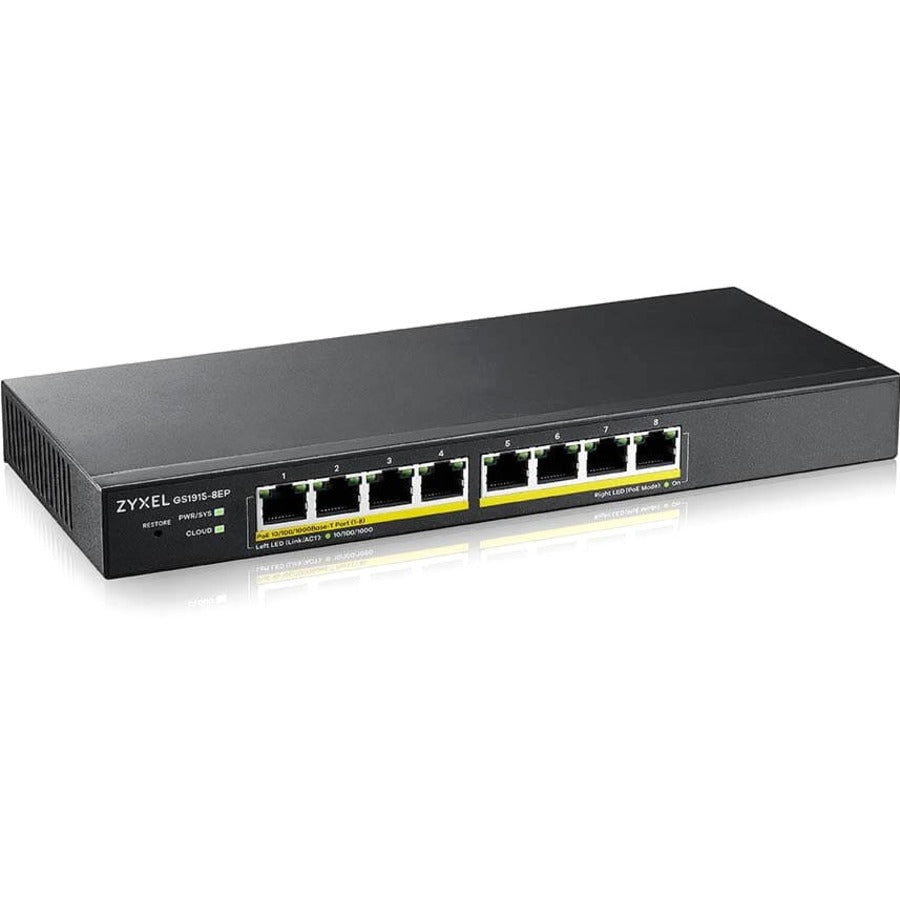 ZYXEL 8-port GbE Smart Managed PoE Switch GS1915-8EP