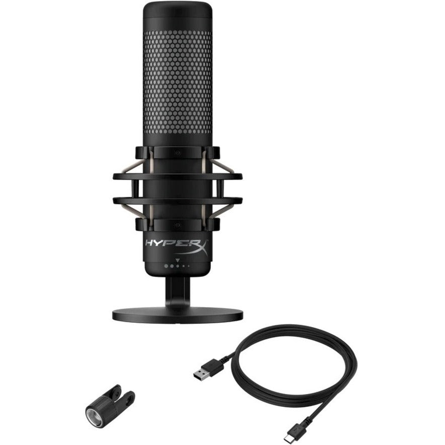 HyperX QuadCast S Wired Condenser Microphone - Black, Gray 4P5P7AA