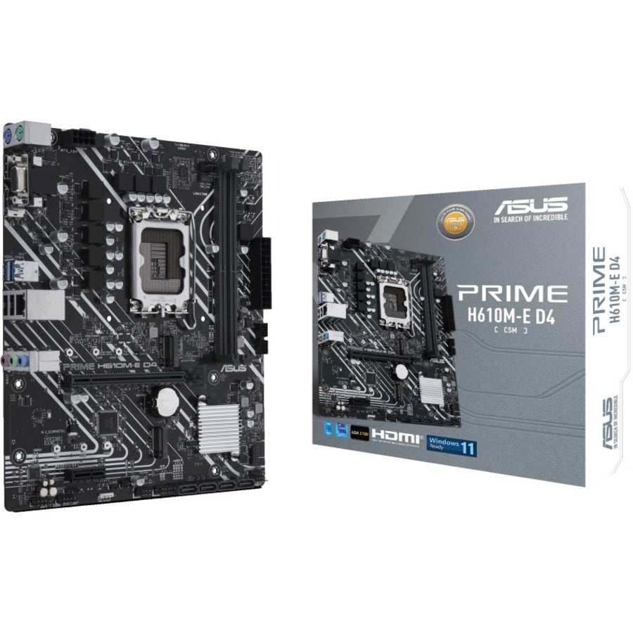 Asus Prime H610M-E D4-CSM Desktop Motherboard - Intel H610 Chipset - Socket LGA-1700 PRIME H610M-E D4-CSM