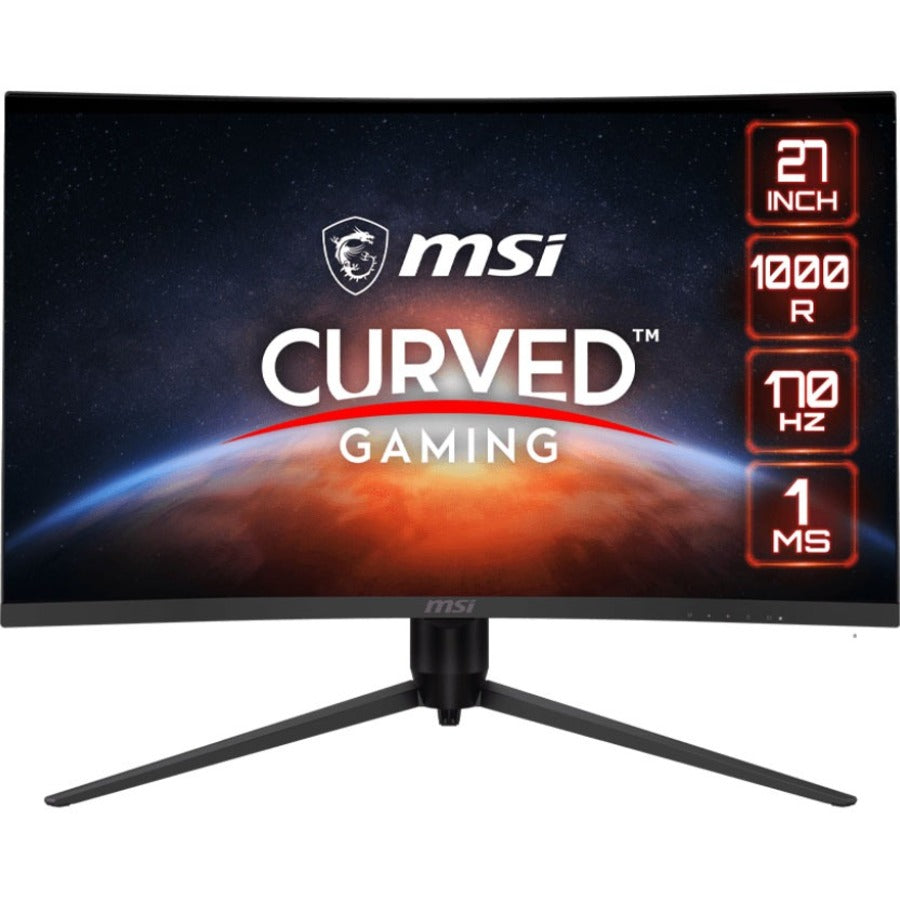 MSI Optix G271CQP E2 27" Class WQHD Curved Screen Gaming LCD Monitor - 16:9 - Metallic Black OPTIXG271CQPE2