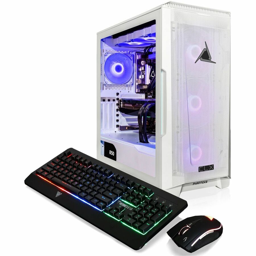 CLX SET Gaming Desktop - Liquid Cooled Intel Core i9 13900KF 3GHz 24-Core Processor, 64GB DDR5 Memory, GeForce RTX 4080 16GB GDDR6X Graphics, 1TB SSD, 6TB HDD, WiFi, Windows 11 Home 64-bit TGMSETRTU2B09WM