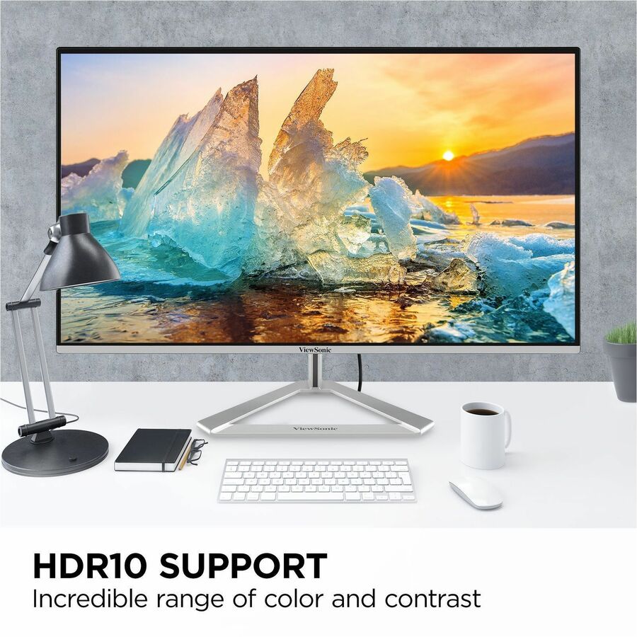 ViewSonic VX2776-4K-MHDU 27 Inch 4K UHD IPS Monitor, 65W USB C, HDR10 Content Support, Thin Bezels, HDMI and DisplayPort VX2776-4K-MHDU