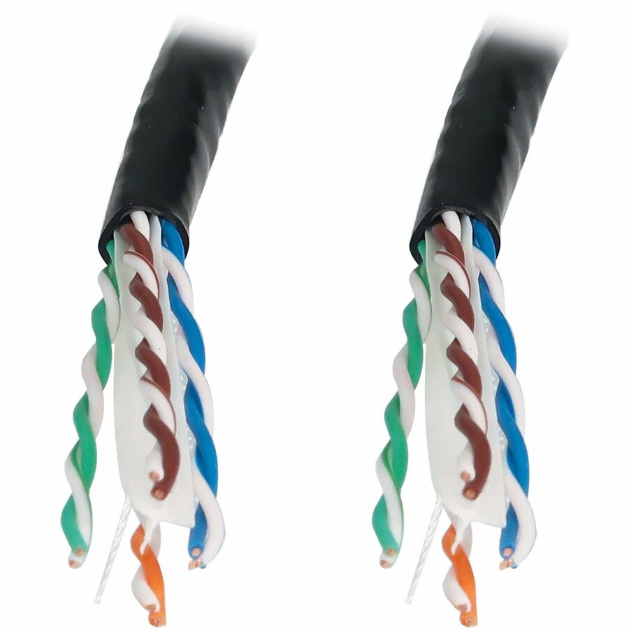 Eaton Tripp Lite Series Cat6a 10G Solid Core UTP Bulk Ethernet Cable, CMR Rated, Black, 1000 ft. (305 m) N223-01K-BK