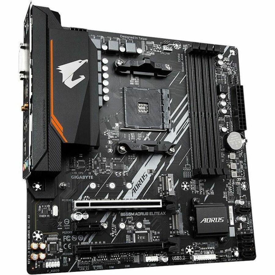 Aorus Ultra Durable Desktop Motherboard - AMD B550 Chipset - Socket AM4 - Micro ATX B550M AORUS ELITE AX