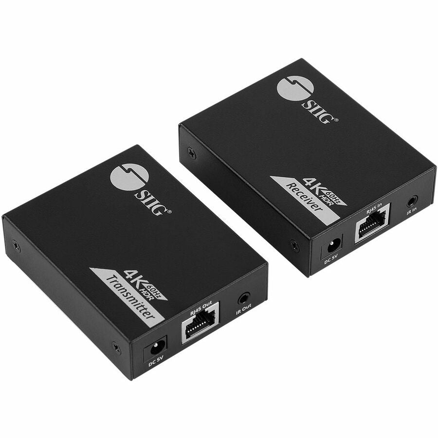 SIIG 4K60Hz HDMI over Cat6 Extender with Loopout & IR - 50m- HDMI Extender- Auto Downscaling CE-H27K11-S1