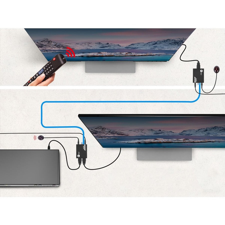 SIIG 4K60Hz HDMI over Cat6 Extender with Loopout & IR - 50m- HDMI Extender- Auto Downscaling CE-H27K11-S1