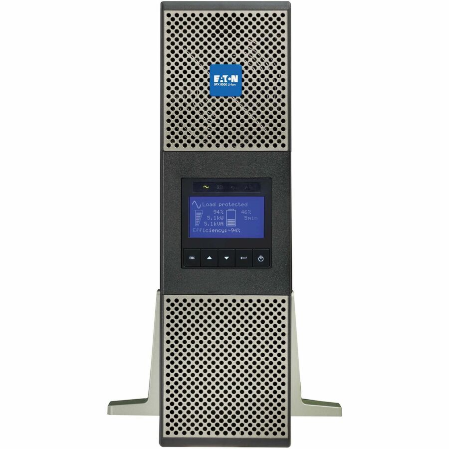 Eaton 9PX 6000VA 5400W 208V Online Double-Conversion UPS - L6-30P or Hardwired Input, 2 L6-20R, 2 L6-30R, Lithium-ion Battery, Cybersecure Network Card, Extended Run, 3U Rack/Tower - Battery Backup 9PX6K-L