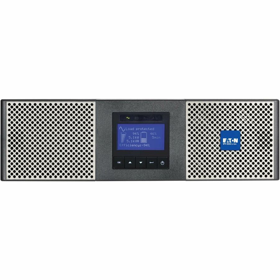 Eaton 9PX 6000VA 5400W 208V Online Double-Conversion UPS - L6-30P or Hardwired Input, 2 L6-20R, 2 L6-30R, Lithium-ion Battery, Cybersecure Network Card, Extended Run, 3U Rack/Tower - Battery Backup 9PX6K-L