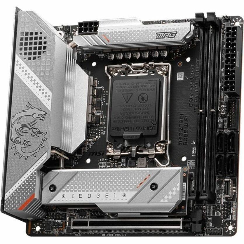 MSI MPG Z790I EDGE WIFI Gaming Desktop Motherboard - Intel Z790 Chipset - Socket LGA-1700 - Mini ITX Z790IEDGE
