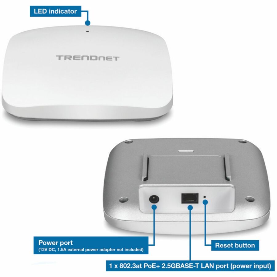 TRENDnet TEW-925DAP Dual Band IEEE 802.11 a/b/g/n/ac/ax 5.27 Gbit/s Wireless Access Point - TAA Compliant TEW-925DAP