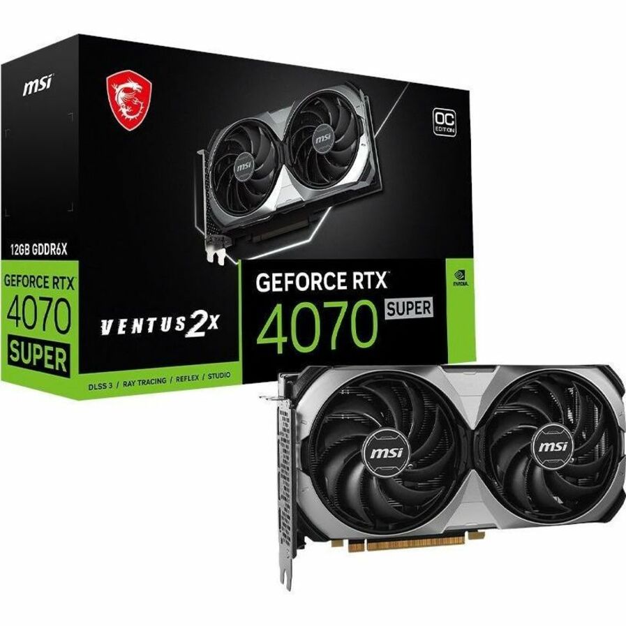 MSI NVIDIA GeForce RTX 4070 SUPER Graphic Card - 12 GB GDDR6X G4070S12V2C