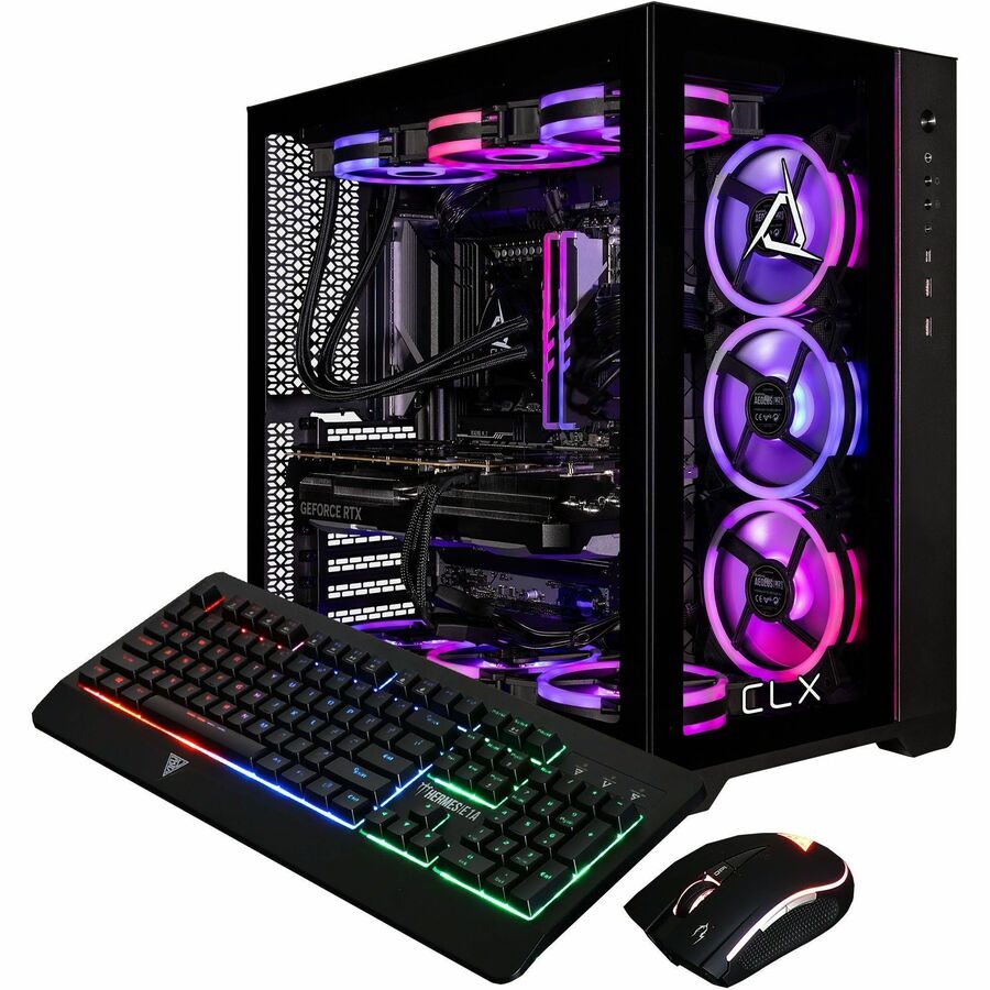 CLX SET Gaming Desktop Computer - AMD Ryzen 7 7800X3D - 32 GB - 2 TB SSD - Mid-tower - Black TGMSETRTU4304BM
