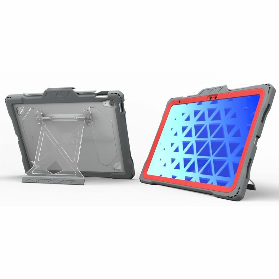 MAXCases Shield Extreme-X2 for iPad 10 10.9" (2022) (Red Bezel-Gray Case) APSXX2IP10RED