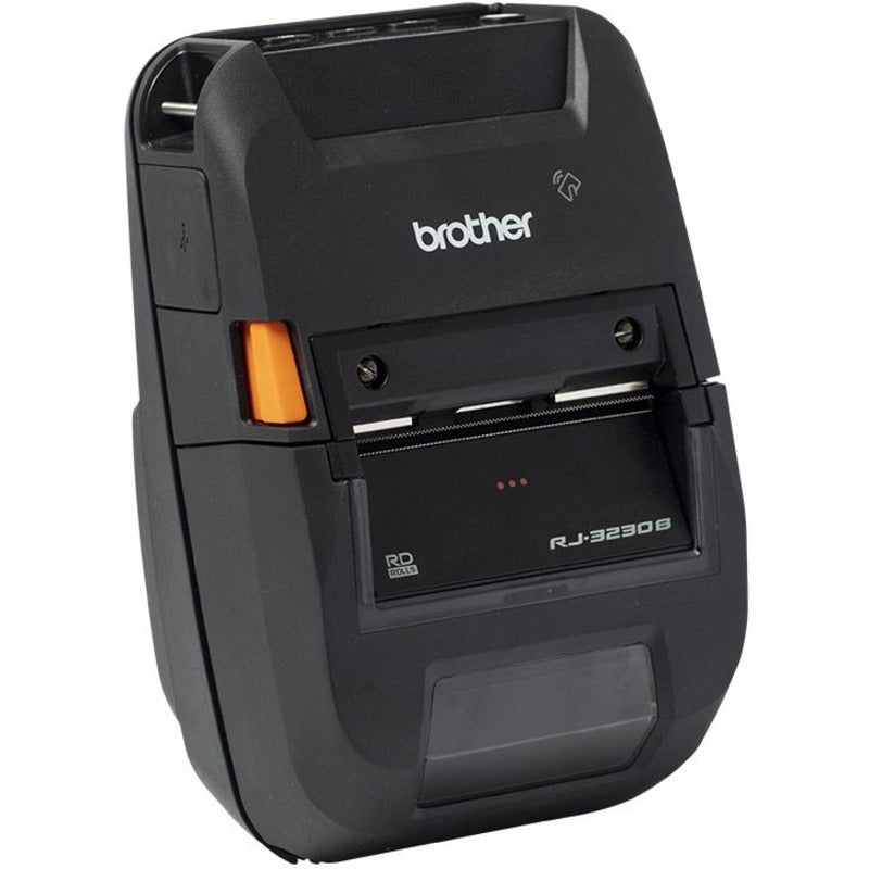 Brother RuggedJet RJ-3230BL Mobile Direct Thermal Printer - Monochrome - Portable - Label/Receipt Print - Ethernet - USB - Bluetooth - Black RJ3230BL