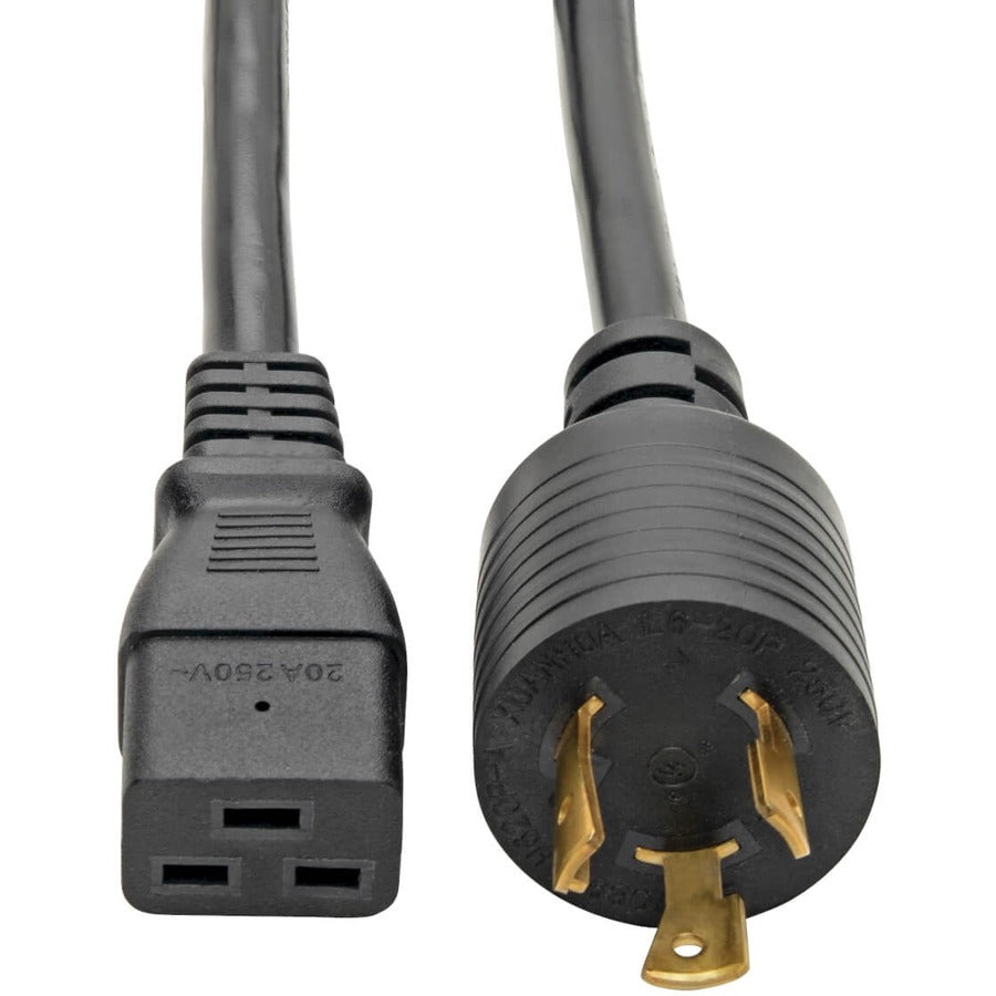 Eaton Tripp Lite Series Power Cord, C19 to NEMA L6-20 - Heavy-Duty, 20A, 250V, 12 AWG, 10 ft. (3.05 m), Black P040-010