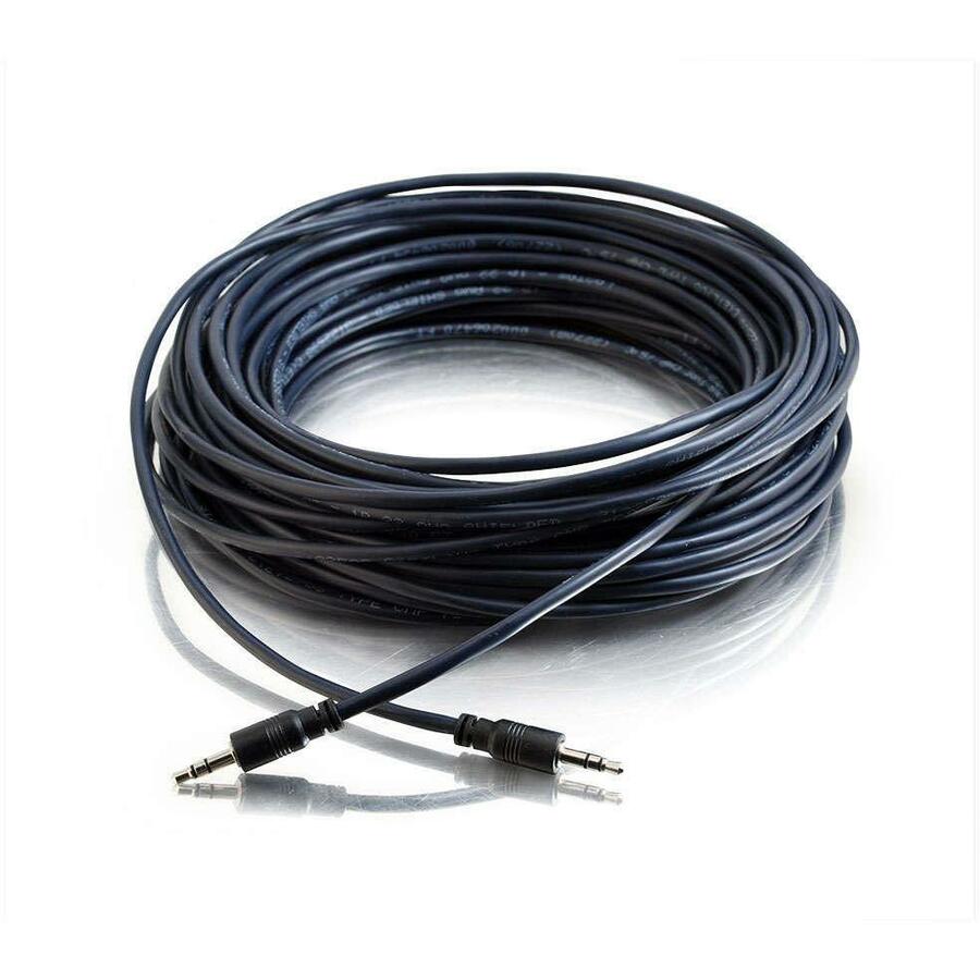 C2G 25ft Plenum-Rated 3.5mm Stereo Audio Cable with Low Profile Connectors 40516