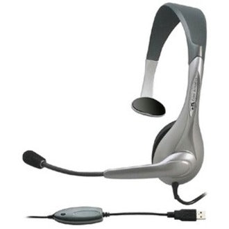 Cyber Acoustics AC-840 Usb Mono Headset Internet Communication & Boom Mic AC-840