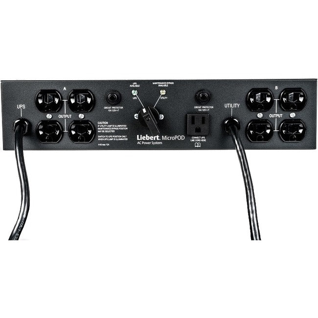 Vertiv Liebert MicroPOD - (8) NEMA 5-15R| 12A UPS Maintenance Bypass/Switch MP2-115A