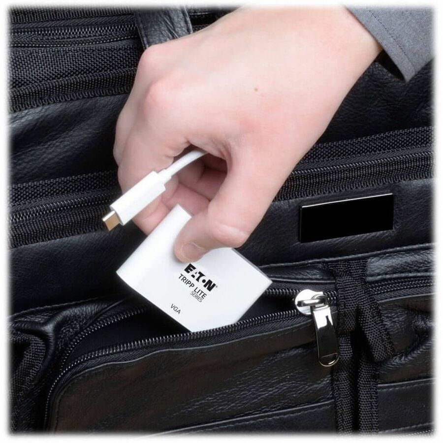 Eaton Tripp Lite Series USB-C to VGA Adapter with USB 3.x (5Gbps) Hub Ports and 60W PD Charging, White U444-06N-VU-C