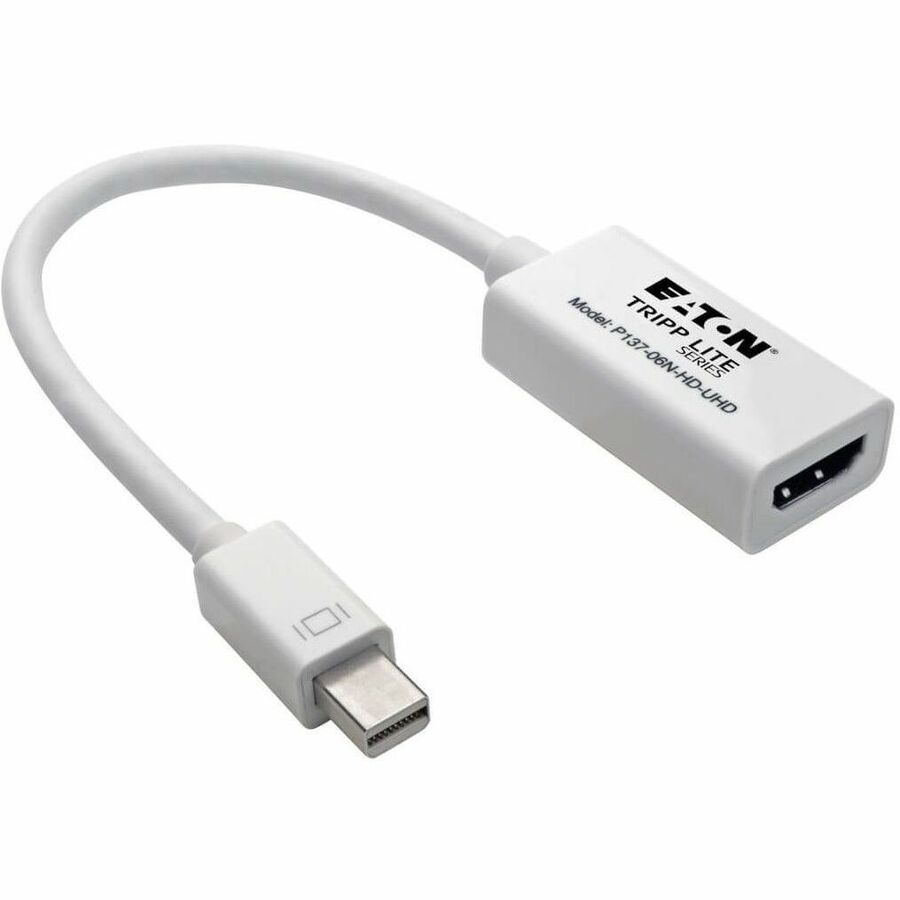 Eaton Tripp Lite Series Keyspan Mini DisplayPort to HDMI Active Adapter Video Converter (M/F) - 4K, DP1.2, 6 in. P137-06N-HD-UHD