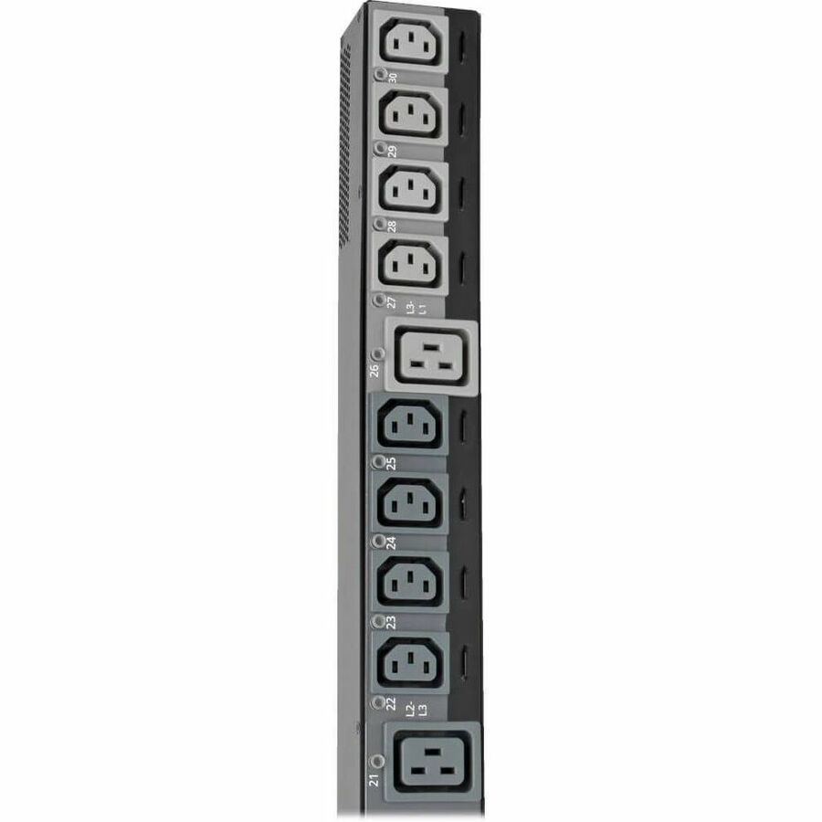 Eaton 10kW 200-240V 3PH Switched PDU - LX Interface, Gigabit, 30 Outlets, L21-30P Input, LCD, 1.8 m Cord, 0U 1.8 m Height, TAA PDU3EVSR6L2130