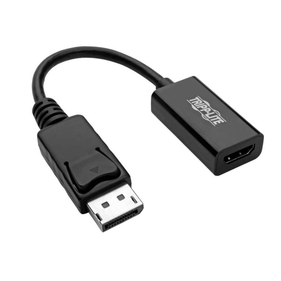 Tripp Lite by Eaton DisplayPort to HDMI Active Adapter (M/F), Latching Connector, 4K 60 Hz, DP1.2, HDCP 2.2,Black, 6 in. P136-06N-H2V2LB