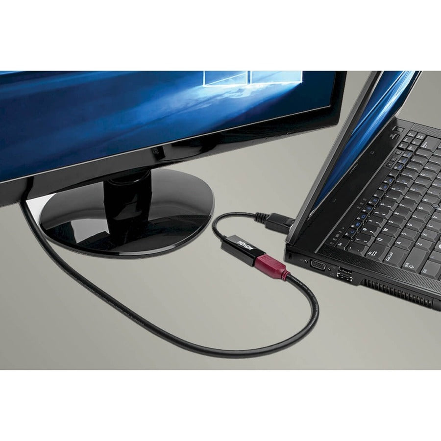 Tripp Lite by Eaton DisplayPort to HDMI Active Adapter (M/F), Latching Connector, 4K 60 Hz, DP1.2, HDCP 2.2,Black, 6 in. P136-06N-H2V2LB
