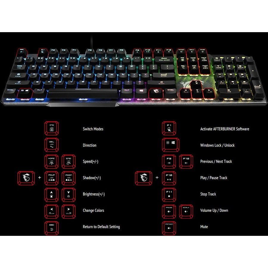 MSI VIGOR GK50 ELITE Gaming Keyboard VIGORGK50ELL