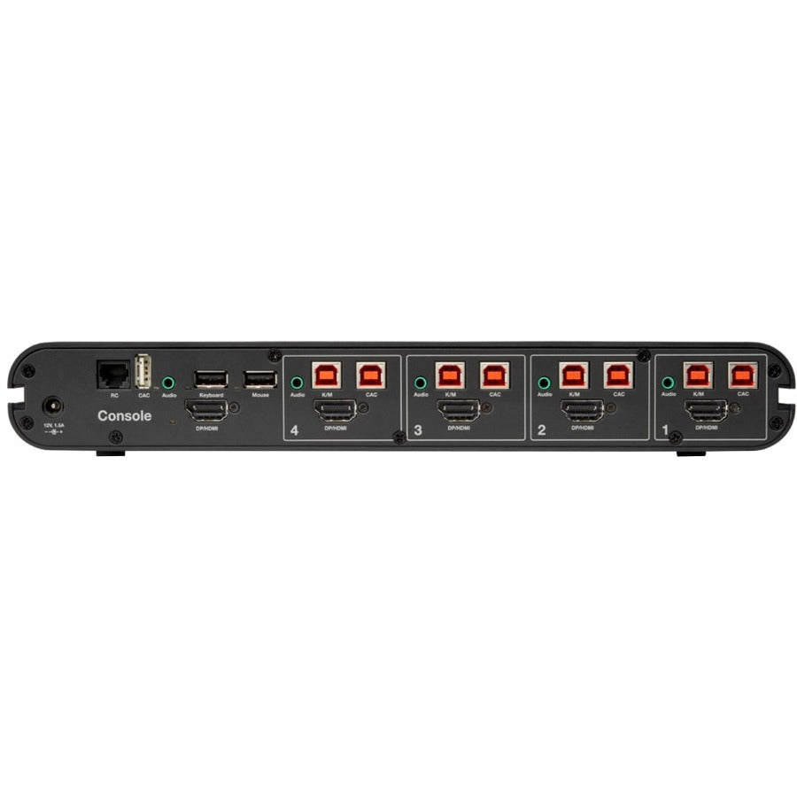 Belkin Universal 2nd Gen Secure KVM Switch, 4-Port Single Head w/ CAC F1DN104KVM-UN-4