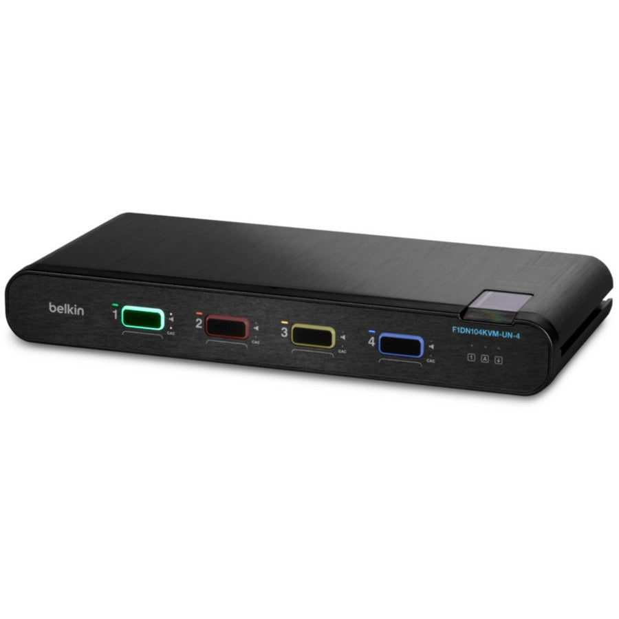 Belkin Universal 2nd Gen Secure KVM Switch, 4-Port Single Head w/ CAC F1DN104KVM-UN-4
