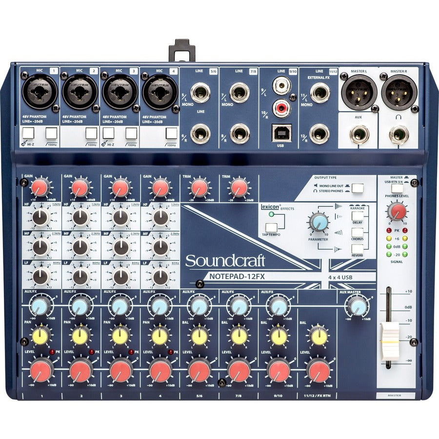 Soundcraft Small-format Analog Mixing Console with USB I/O and Lexicon Effects SCR-5085985US-01