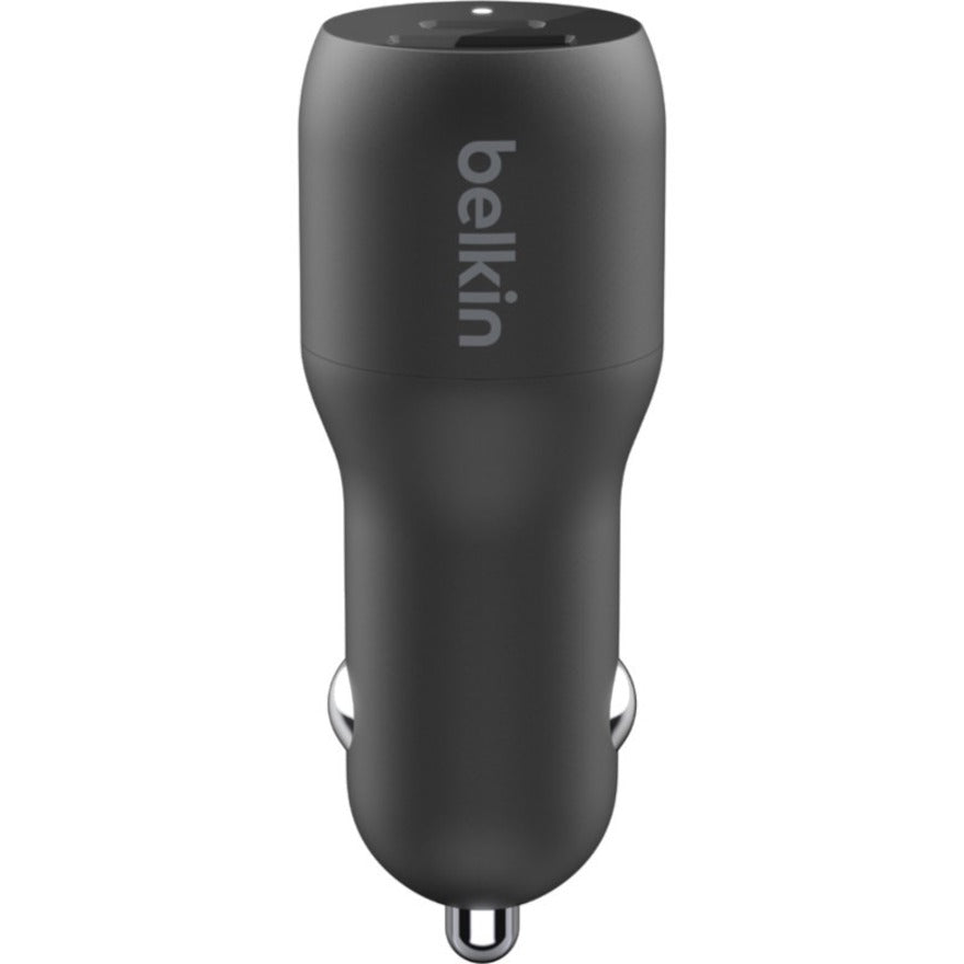 Belkin BoostCharge Dual Car Charger with PPS 37W (USB-C Cable with Lightning Connector included) CCB004BT1MBK-B5