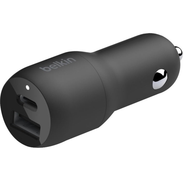 Belkin BoostCharge Dual Car Charger with PPS 37W (USB-C Cable with Lightning Connector included) CCB004BT1MBK-B5