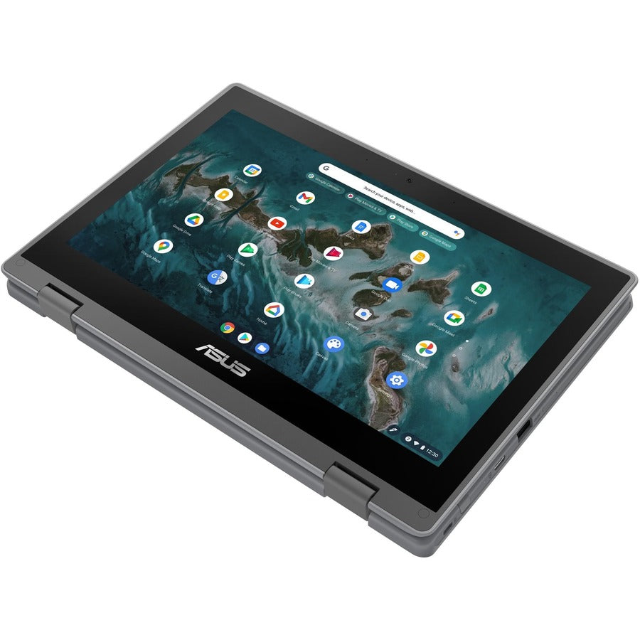 Asus Chromebook Flip CR1 CR1100FKA-YZ142T 11.6" Touchscreen Convertible Chromebook - HD - Intel Celeron N5100 - 4 GB - 32 GB Flash Memory - Dark Gray CR1100FKA-YZ142T