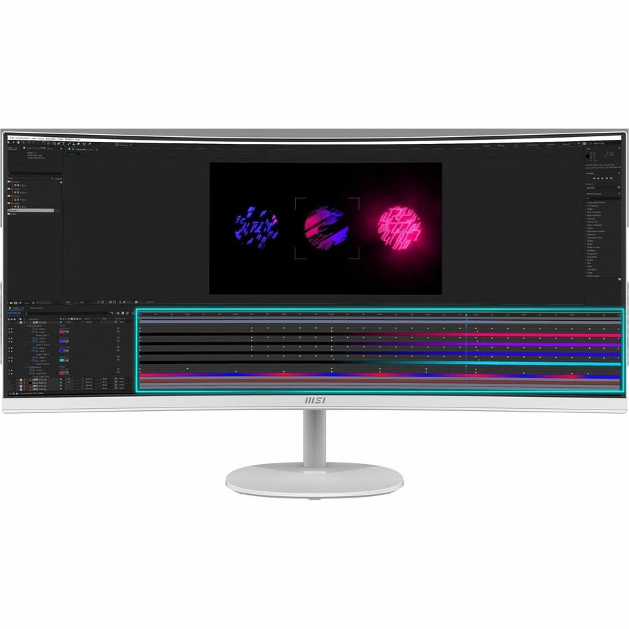 MSI Pro MP341CQW 34" Class UW-QHD Curved Screen LCD Monitor - 21:9 PROMP341CQW