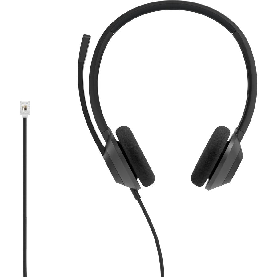 Cisco Headset 322 Wired Dual On-Ear Carbon Black RJ9 HS-W-322-C-RJ9