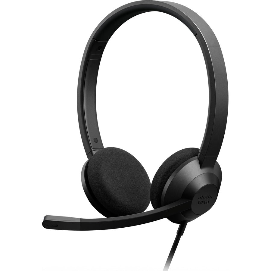 Cisco Headset 322 Wired Dual On-Ear Carbon Black RJ9 HS-W-322-C-RJ9
