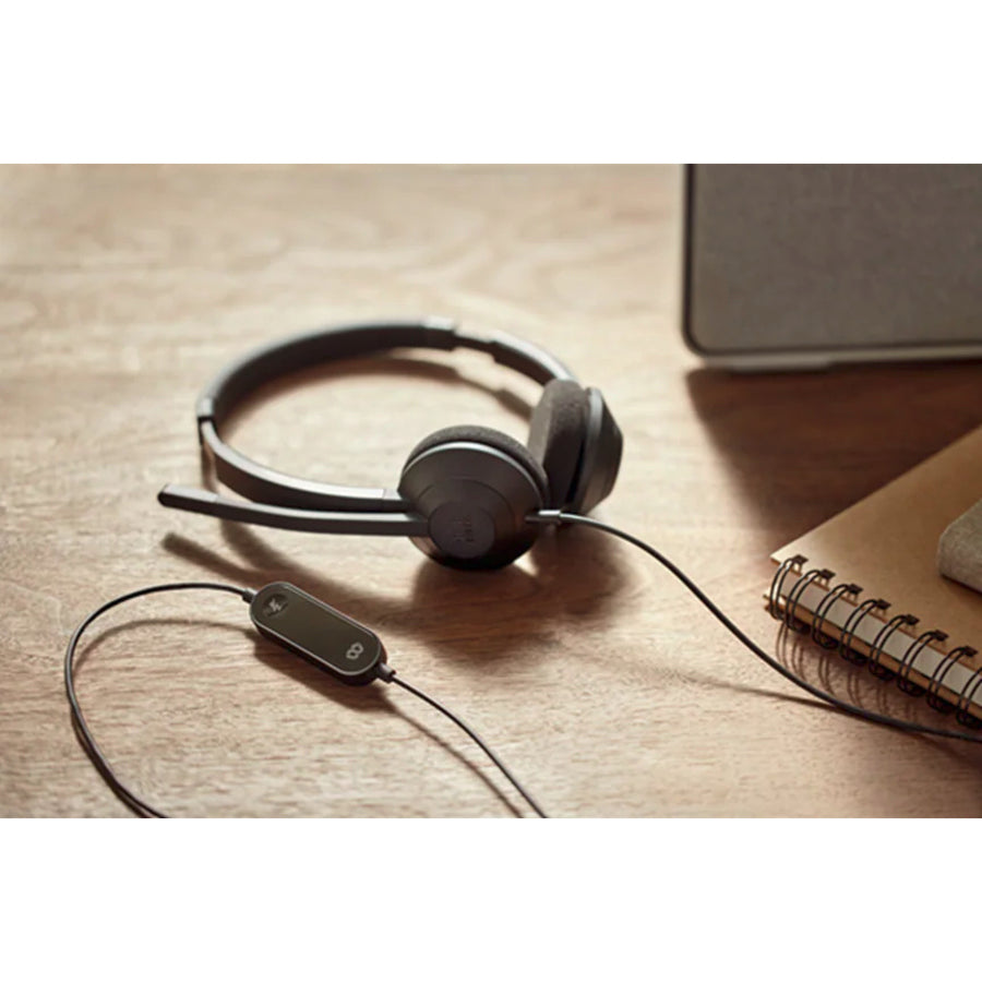 Cisco Headset 322 Wired Dual On-Ear Carbon Black RJ9 HS-W-322-C-RJ9