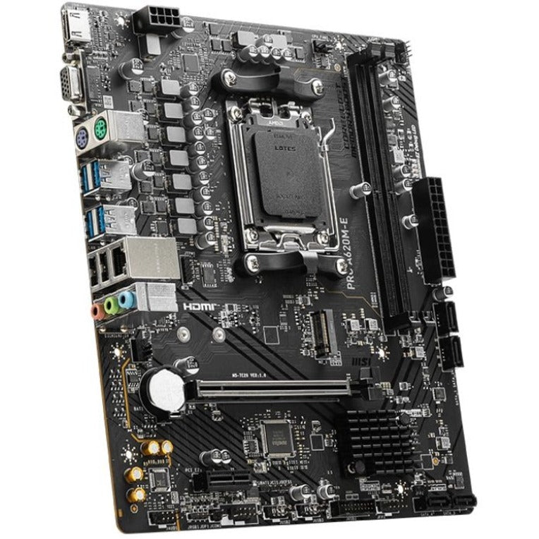 MSI Pro PRO A620M-E Gaming Desktop Motherboard - AMD A620 Chipset - Socket AM5 - Micro ATX PROA620ME