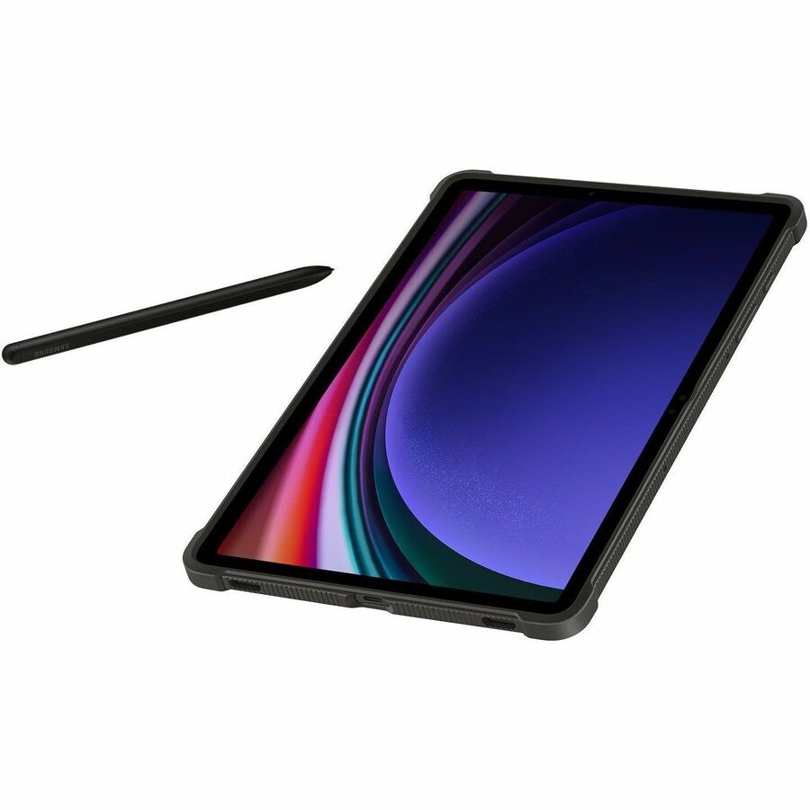 Samsung Rugged Carrying Case for 11" Samsung Galaxy Tab S9 Tablet, Stylus - Black EF-RX710CBEGUJ