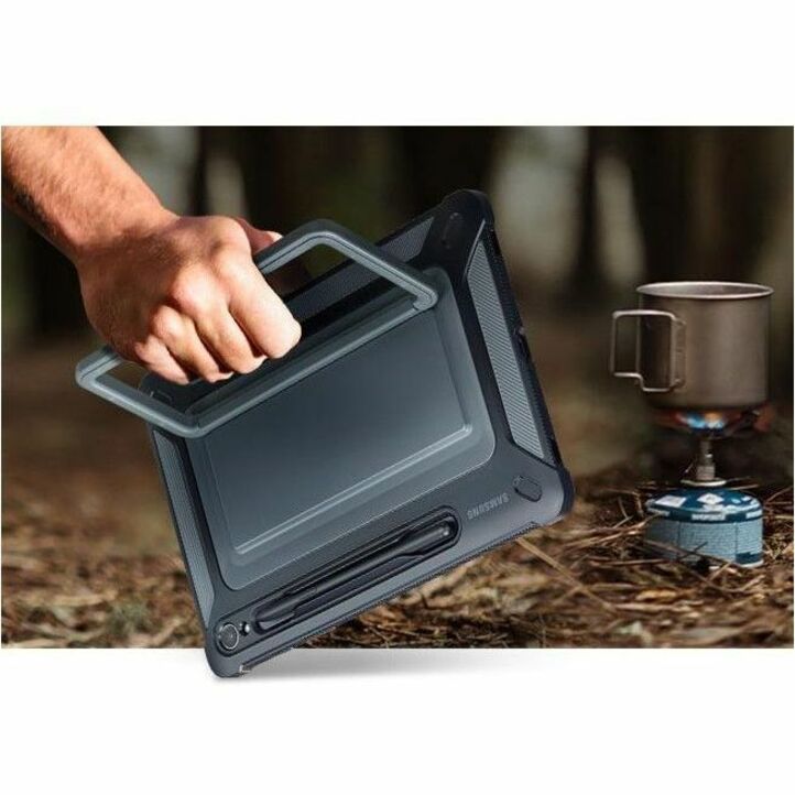 Samsung Rugged Carrying Case for 11" Samsung Galaxy Tab S9 Tablet, Stylus - Black EF-RX710CBEGUJ