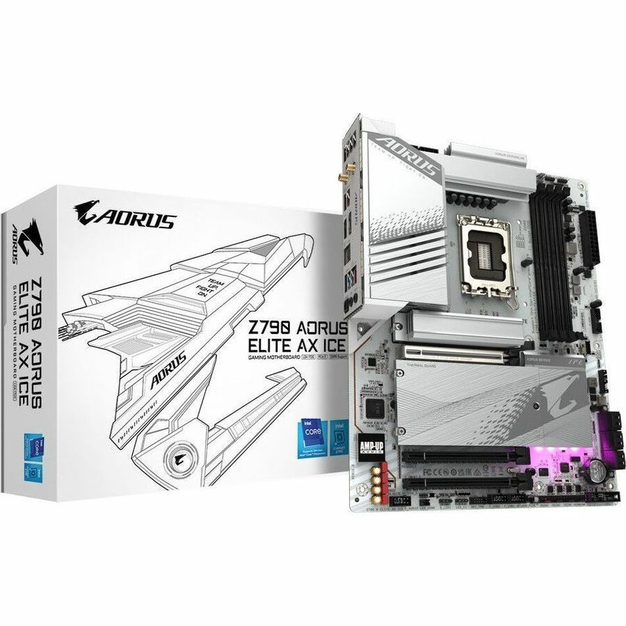 Aorus Z790 ELITE AX ICE Desktop Motherboard - Intel Z790 Chipset - Socket LGA-1700 - ATX Z790AORUSELITEAXICE