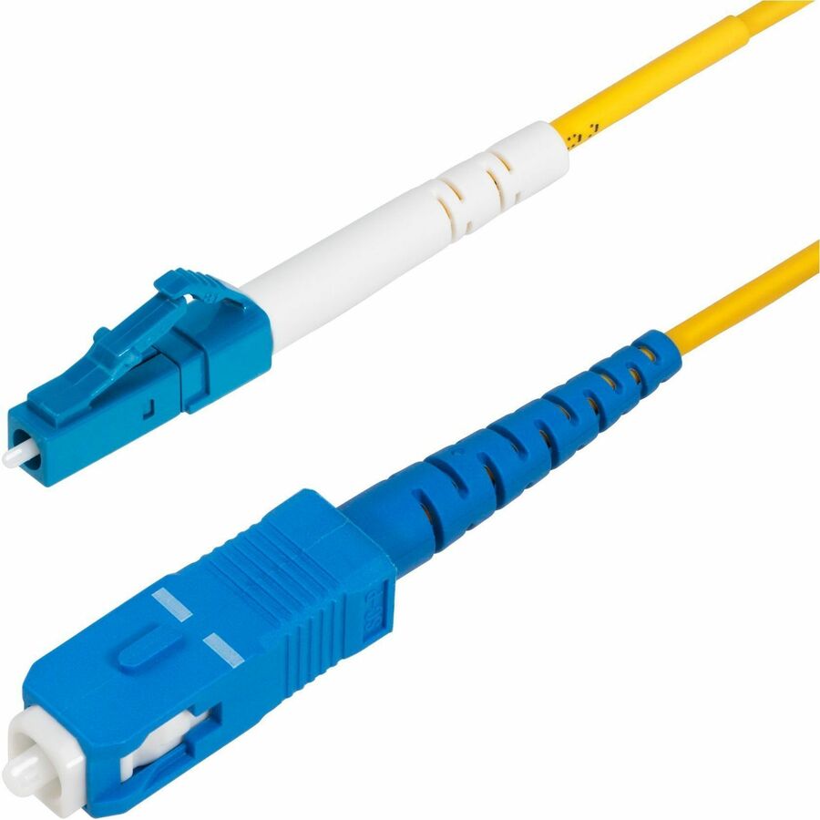 StarTech.com 2m (6.6ft) LC to SC (UPC) OS2 Single Mode Simplex Fiber Optic Cable, 9/125, 40G/100G, Low Insertion Loss, LSZH Jumper Cord SPSMLCSC-OS2-2M