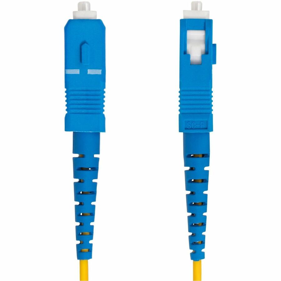 StarTech.com 2m (6.6ft) LC to SC (UPC) OS2 Single Mode Simplex Fiber Optic Cable, 9/125, 40G/100G, Low Insertion Loss, LSZH Jumper Cord SPSMLCSC-OS2-2M