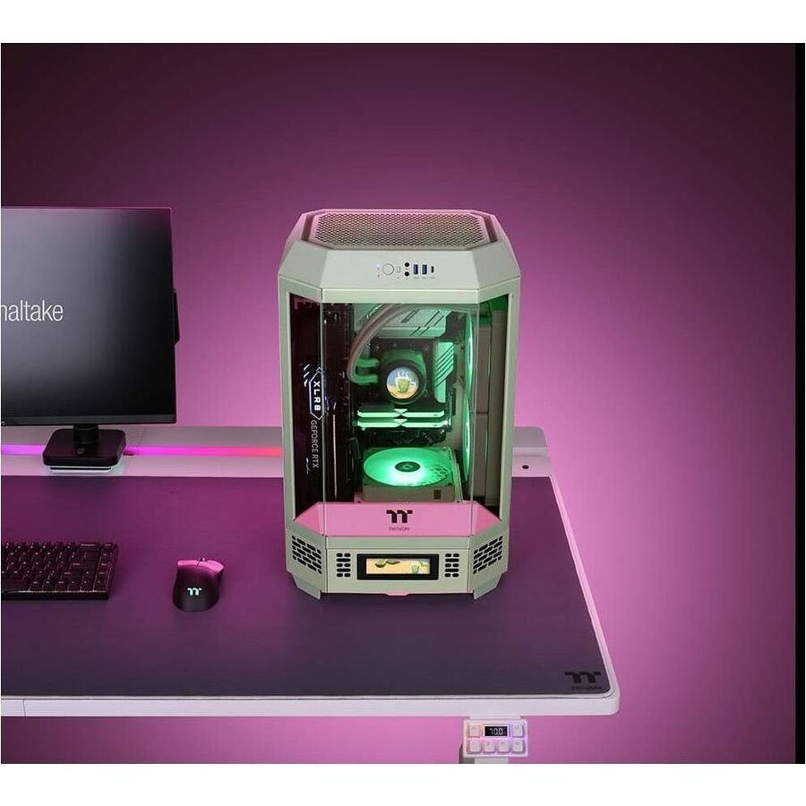 Thermaltake The Tower 300 Matcha Plum Micro Tower Chassis CA-1Y4-00SJWN-00