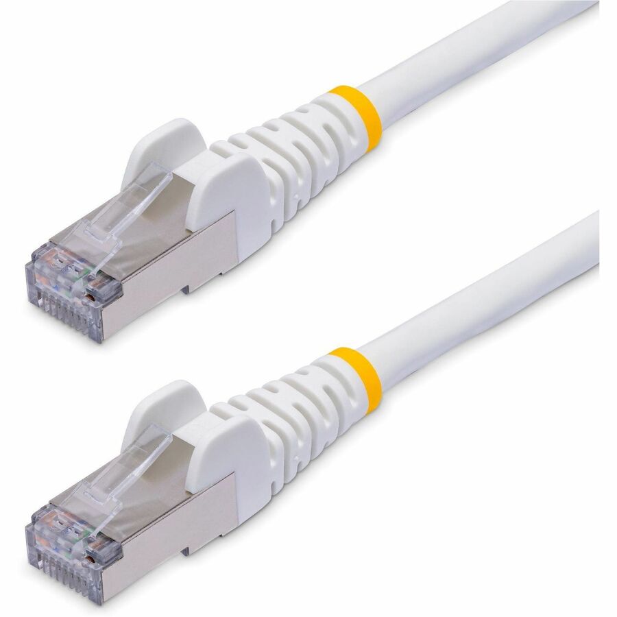 StarTech.com 6in White CAT8 Ethernet Cable, Snagless RJ45, 25G/40G 2000MHz, 100W PoE, S/FTP, 26AWG Pure Bare Copper, LSZH Network Patch Cord NLWH-6IN-CAT8-PATCH